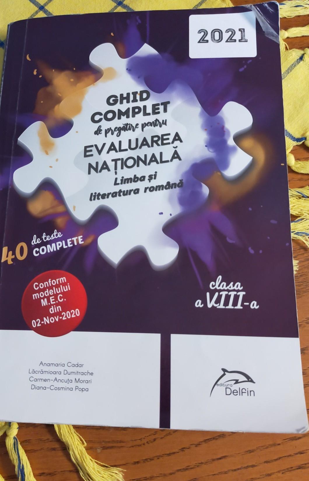 Cine Poate Sa Mi Dea Poza Cu Rezolvarile Testelor 11 Si 12 Din Culegerea Delfin Ghid Complet De Brainly Ro