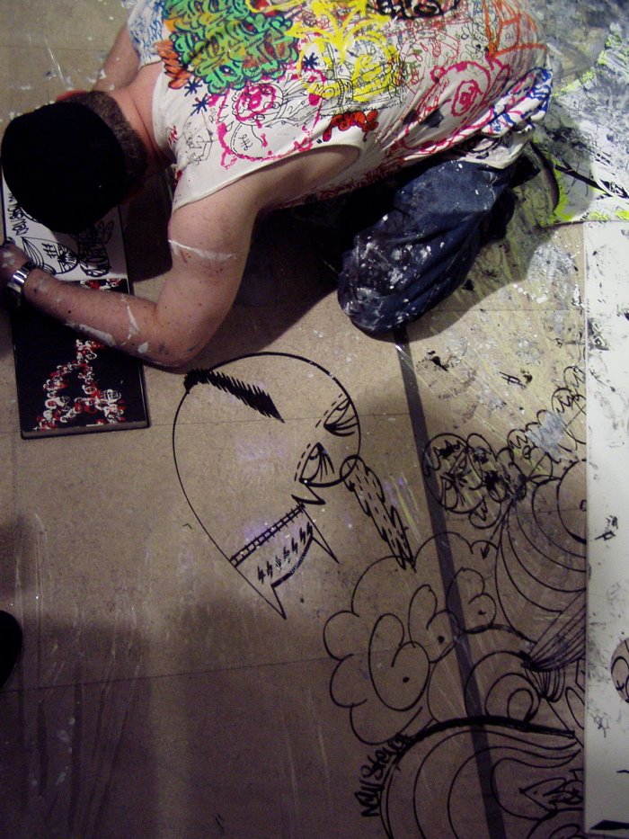 T.U.R.d Tokyo Ugly Rich designers-Logo design and Live painting with FISH as ‘THE KIDIOTS’ at GGPX Tokyo