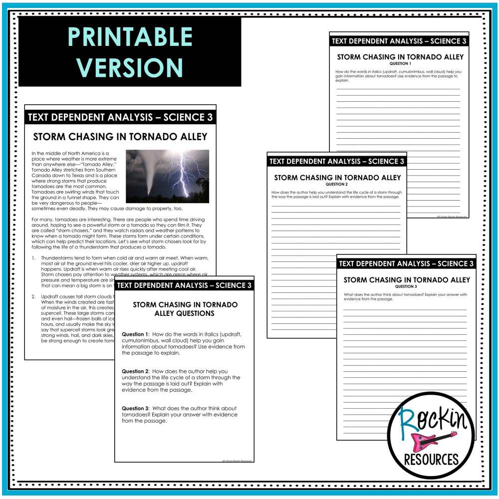 4th Grade Text Dependent Analysis (TDA) Text Evidence Writing | Rockin