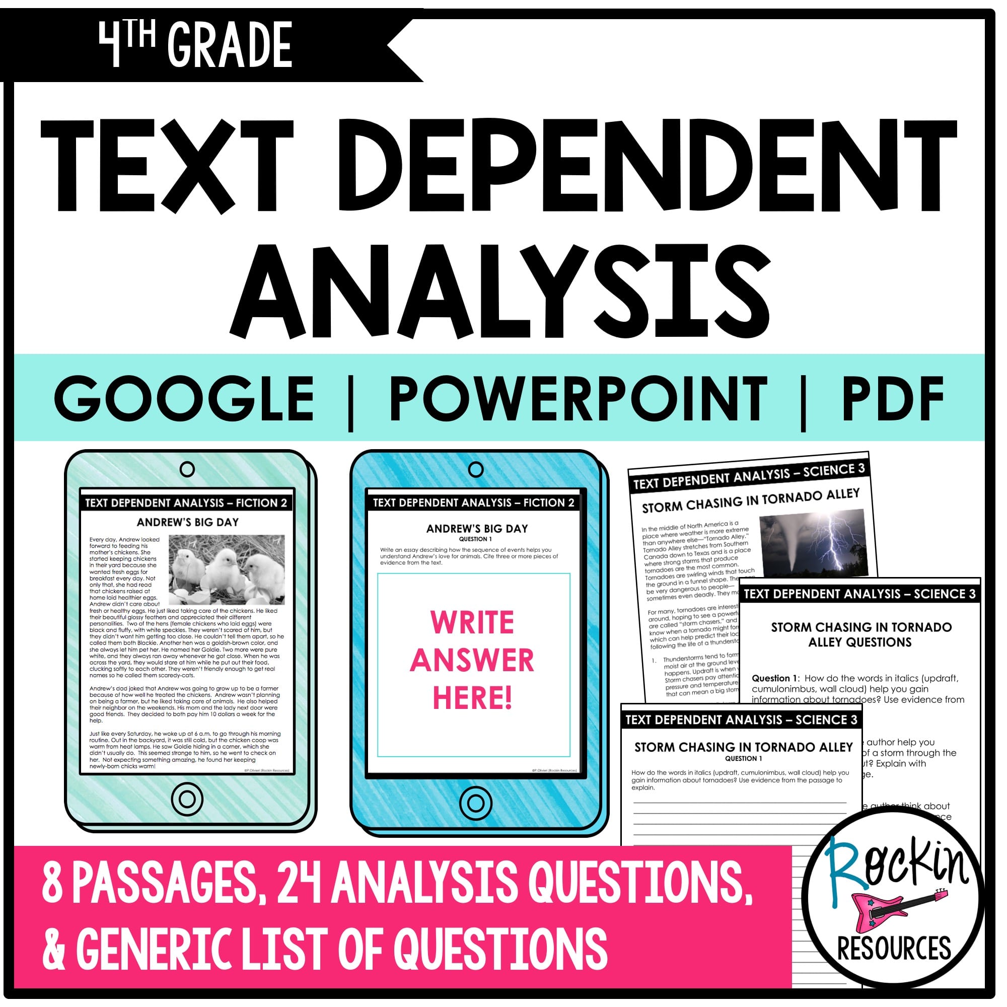 Learn and practice fourth grade math online for free. 4th Grade Text Dependent Analysis Tda Text Evidence Writing Rockin Resources