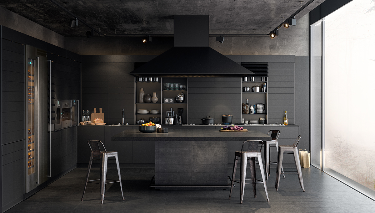 Let's start with this striking black and white farmhouse kitchen. Types Of Luxury Dark Kitchen Designs Completed With Modern And Stylish Decorating Ideas Roohome