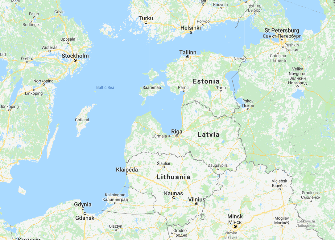 Балтийское море санкт петербург карта