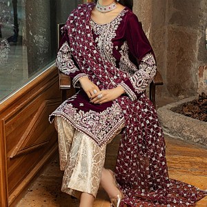 Pakistani Designer Mushq Raspberry Radiance MV20-1