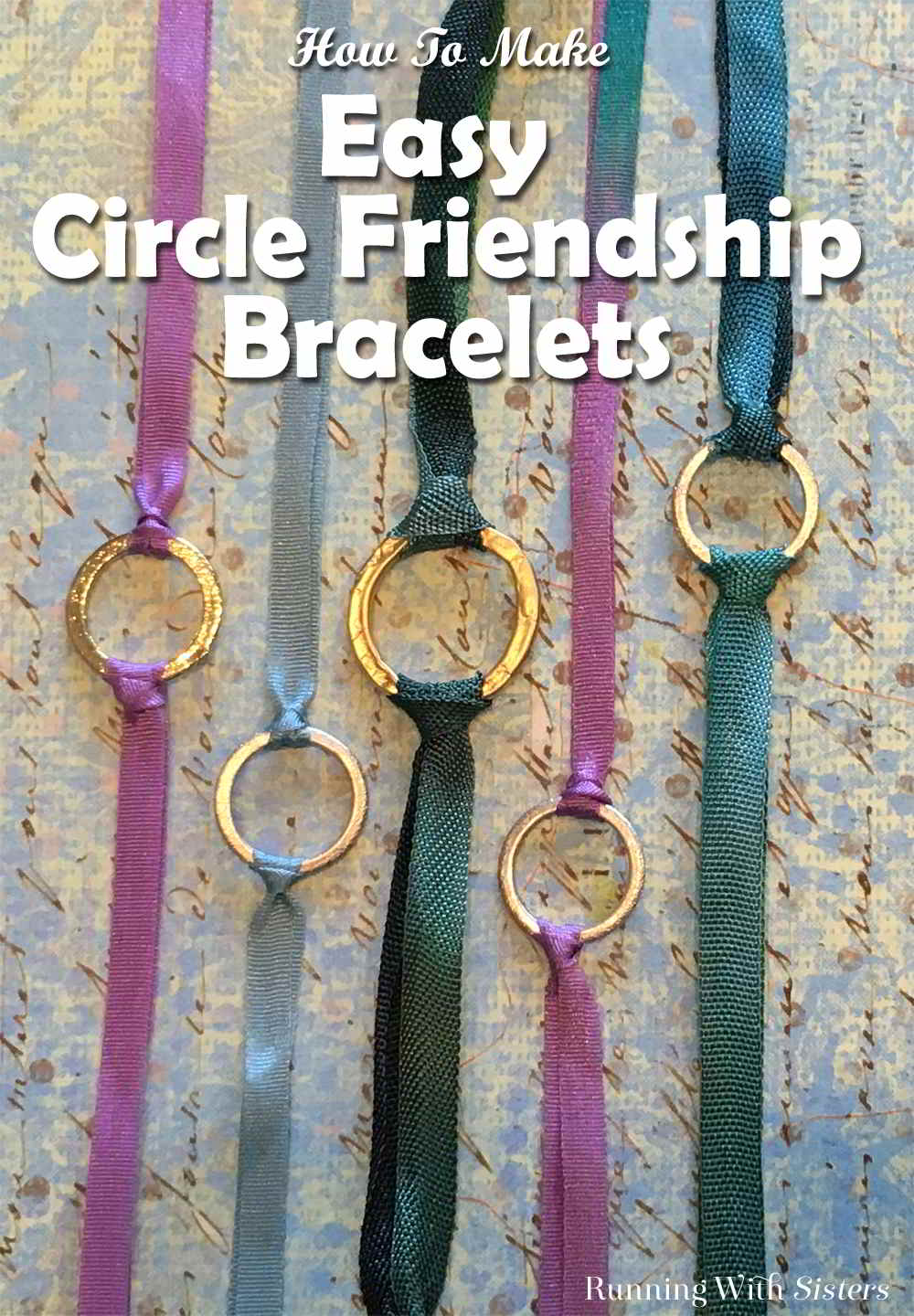 For the latter, you can do two starting knots (the first knot you use to tie your shoe laces) or a starting knot followed by a slipknot (a square knot, except one of the ends is pulled in as a loop through the hole). How To Make A Circle Friendship Bracelet - Running With
