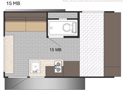 Sunset Park floorplan. Photo courtesy Sunset Park RV.