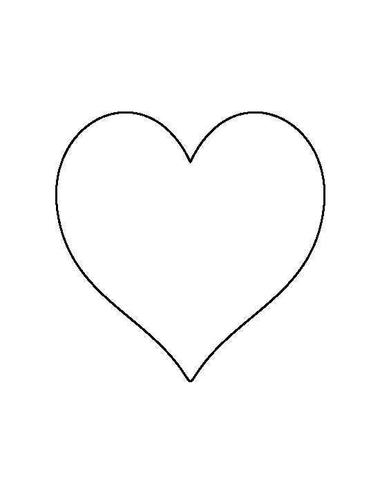 6 inch heart pattern use the printable outline for crafts creating