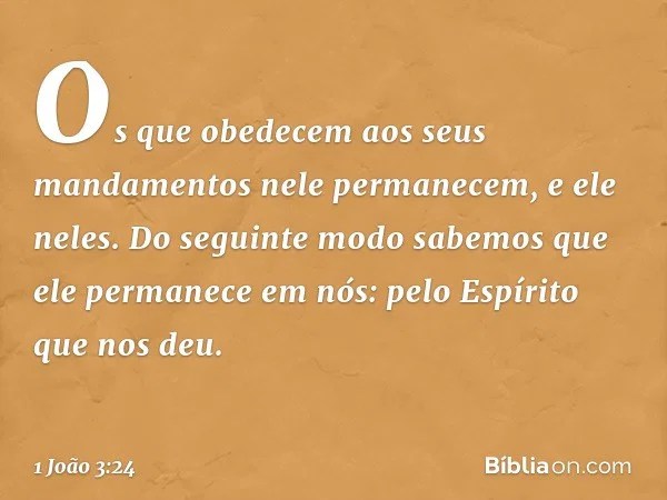 1 Joao 3 24 Biblia