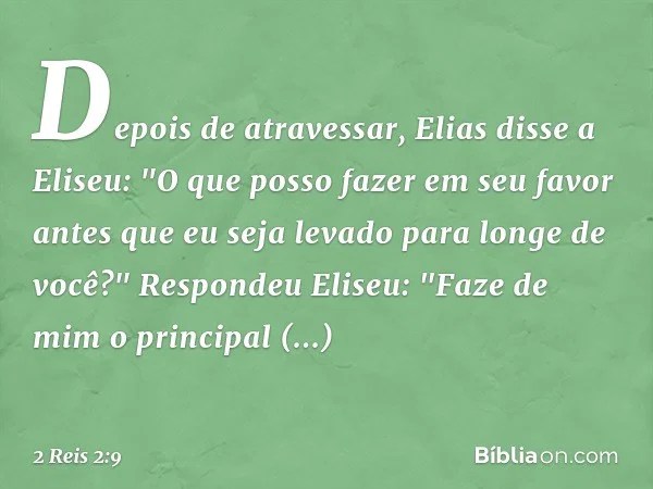 2 Reis 2 9 Biblia