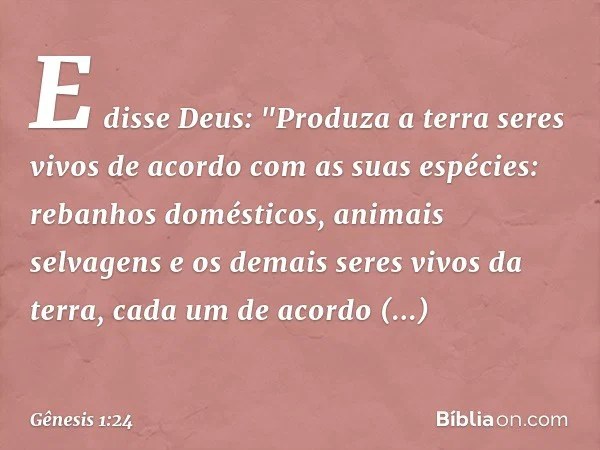 Genesis 1 24 Biblia