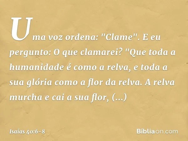 Isaias 40 6 8 Biblia