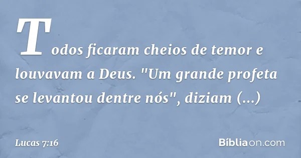 Lucas 7 16 Biblia