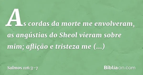 Salmo 116 3 7 Biblia