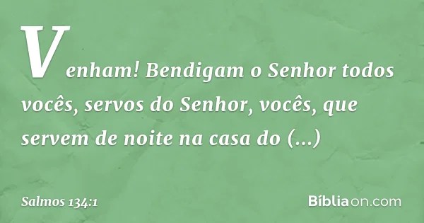 Salmo 134 1 Biblia