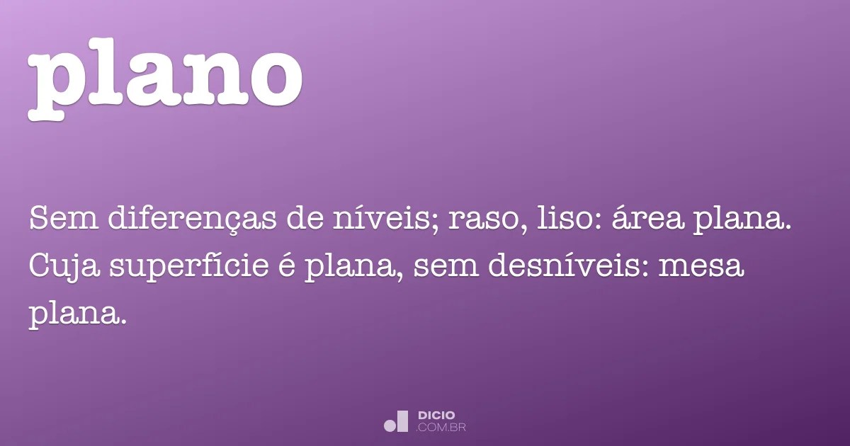 Plano Dicio Dicionario Online De Portugues