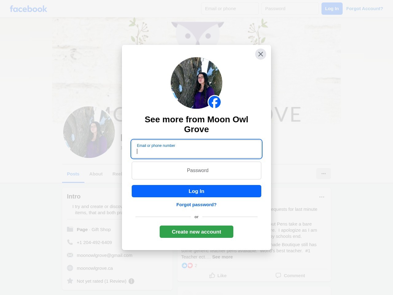 Moon Owl Grove Website