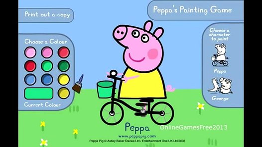 Peppa pig is visiting the theme park, and she wants you to come too! HD Peppa Pig Games Online Peppa's Painting Game full New