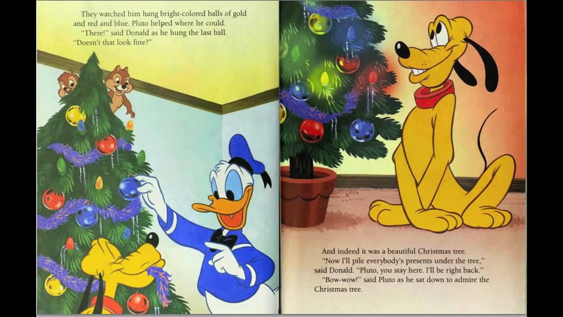 The aforementioned 1980 trio of donald, chip ‘n dale (clarence nash, phil baron and will ryan) singing the christmas classic. Donald Duck S Christmas Tree A Little Golden Book Video Dailymotion