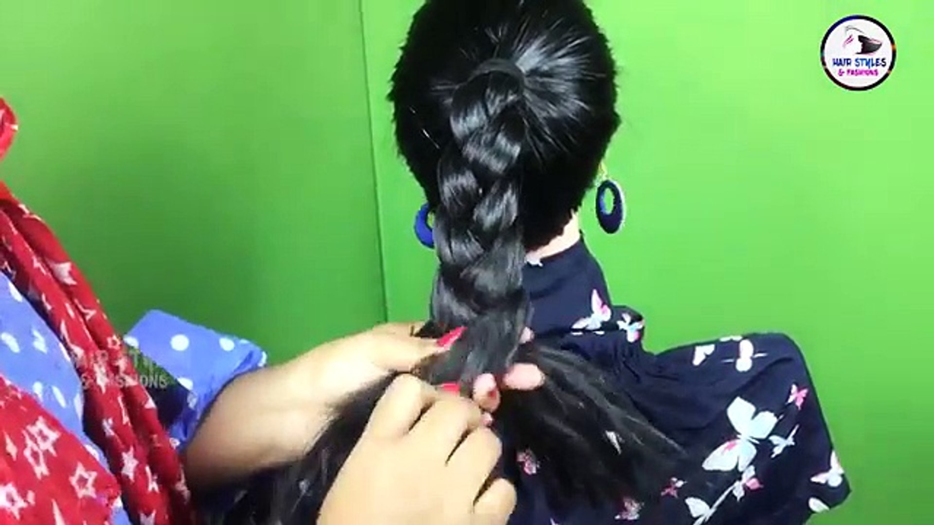 Waterfall plait/braid hair tutorial visit our website: Easy Flower Bun Styles With Beads Braided Flower Bun Updo Hairstyles Hair Styles Fashions Video Dailymotion