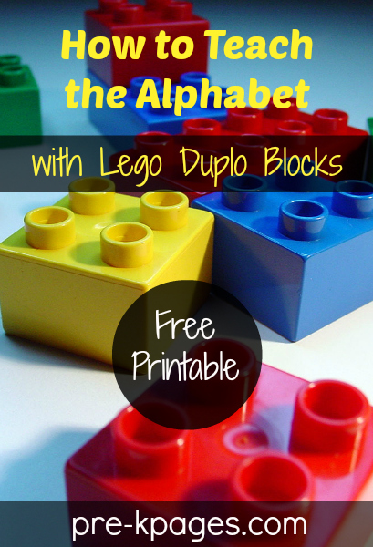 how to teach the alphabet with lego duplo blocks
