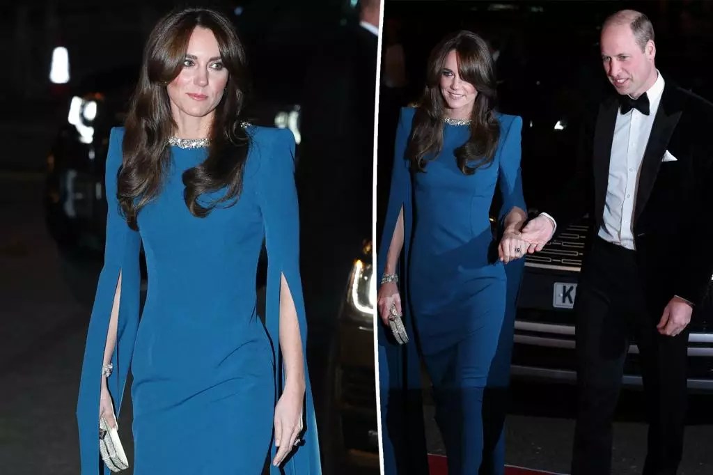 Lady in Blue: Kate Middleton’s Bold Fashion Statement at Royal Variety Performance
