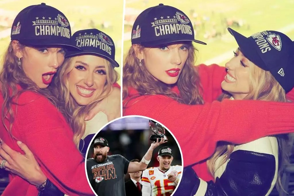 Taylor Swift and Brittany Mahomes Show Off Their Bestie Status in Matching AFC Championship Hats