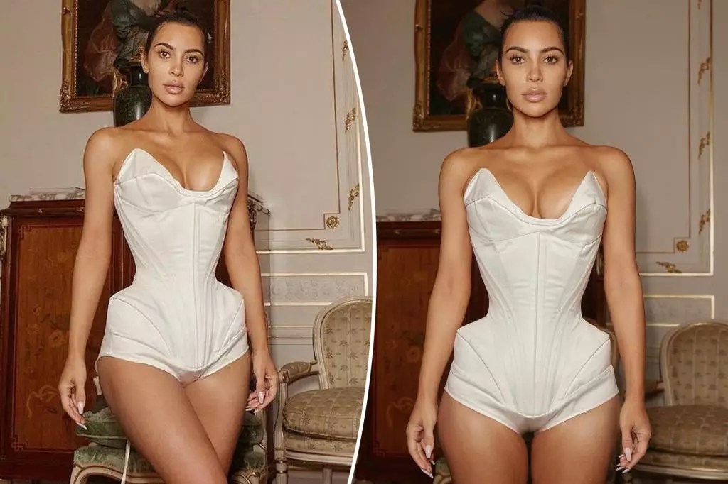 Kim Kardashian Sparks Controversy with Mugler Corset on Instagram