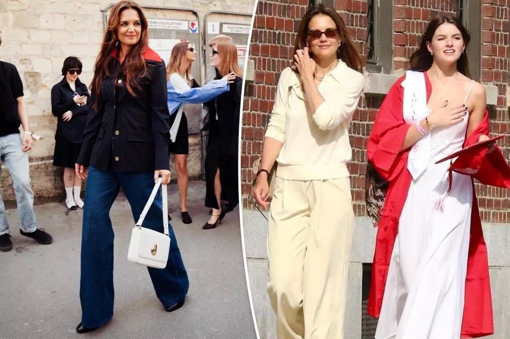 Katie Holmes Stuns at Paris Fashion Week After Daughter’s Graduation