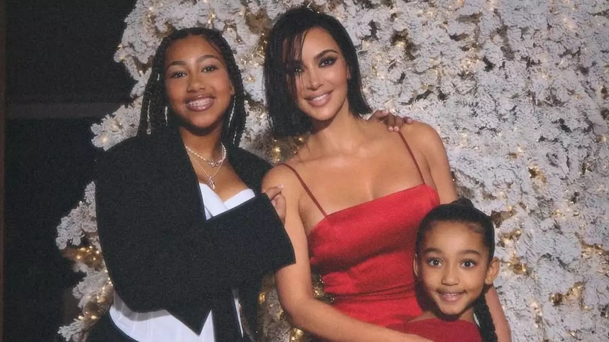 Kim Kardashian and Kids Dazzle in Festive Photoshoot Amid Holiday Changes