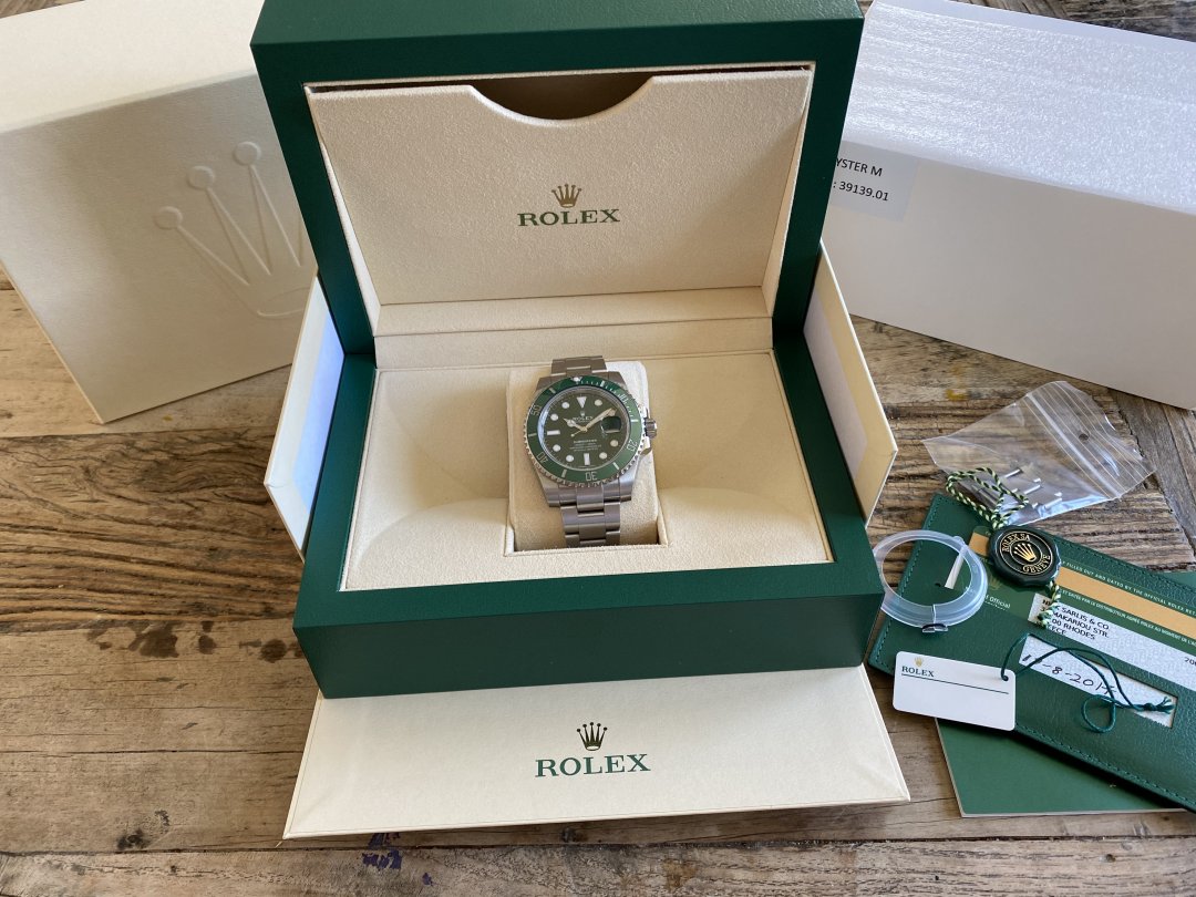 Trukket Rolex 116610lv Hulk Tidssonen