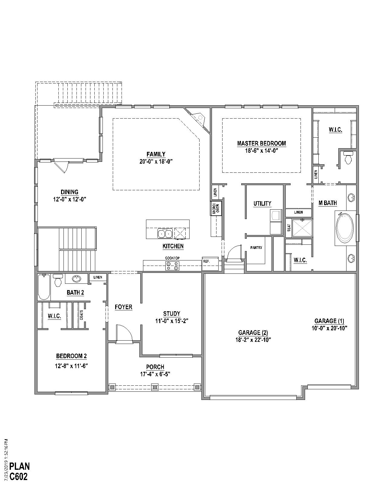 House Plan Legend - Plan C602 Floor Plan | American Legend Homes