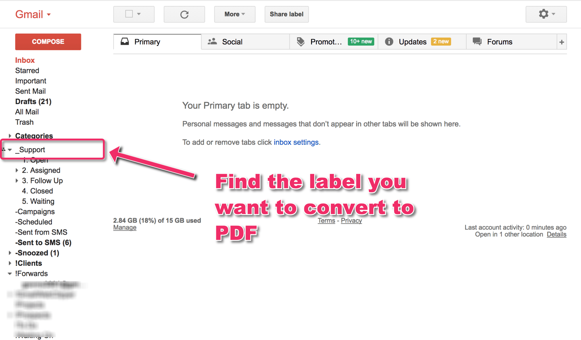 How To Save All Emails In A Label And Sublabel To Pdf Cloudhq Support