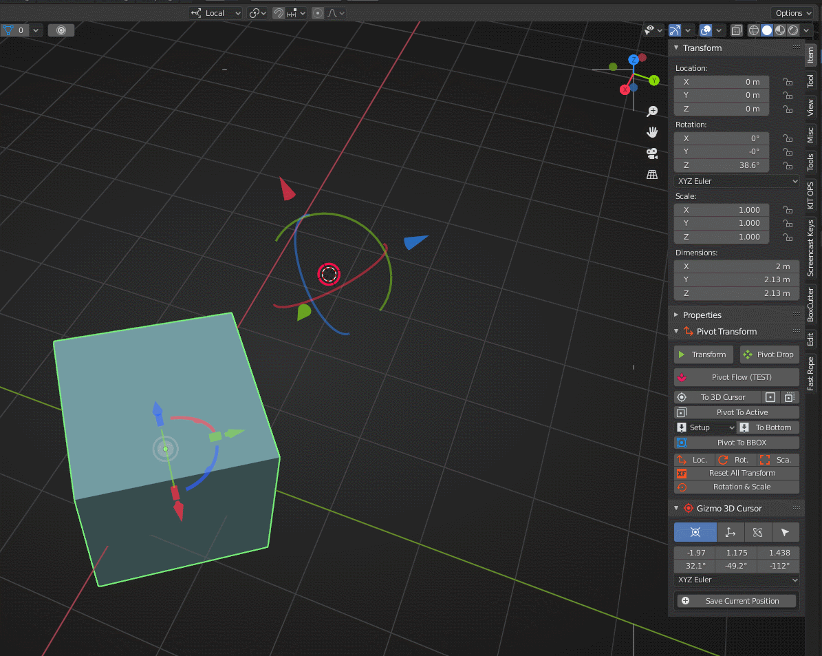 Gizmo 3d Cursor With Saving Position Rotation Blender Market
