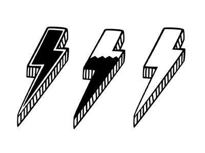 Complete lightning bolt drawing in just 9 easy steps! Rudy Rude R Logo Lighting Bolt Separating Single R Into Two R S 3d Flat Skillshare Student Project