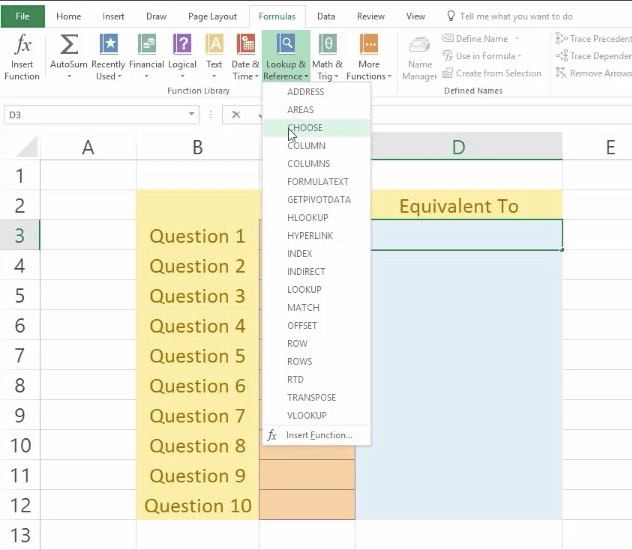If there are more columns than . How To Use The Lookup Function With Choose In Excel 2016