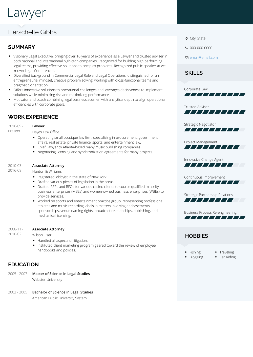 This is what a recruiter will read first, so you need to give them a reason to read on to the end of the document. Free Real Professional Resume Samples | VisualCV