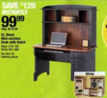 The realspace shore mini solutions computer desk with hutch is a beautiful addition to any home office space and matches perfectly with décor ranging from . Black Friday Deal: Christopher Lowell Shore Mini Solutions