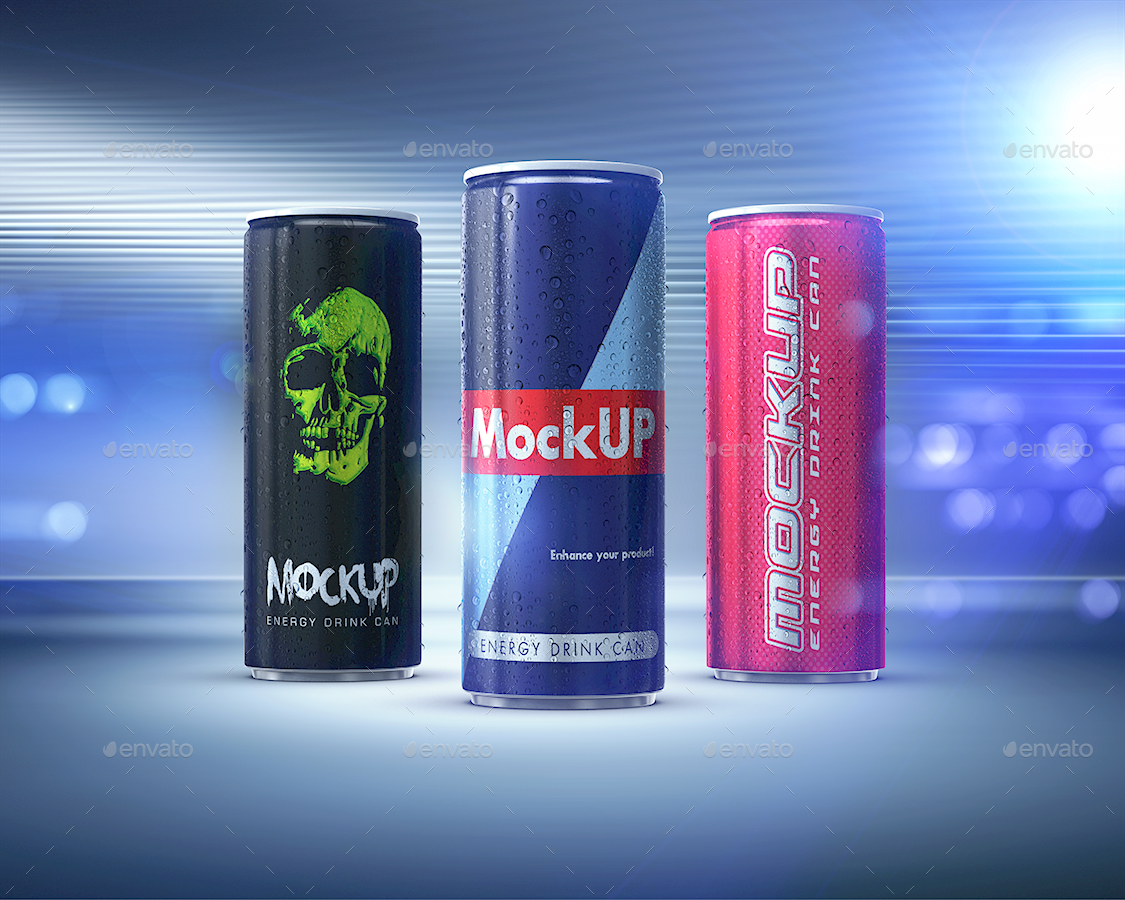 Energy Drink Can Mockup by goner13 GraphicRiver