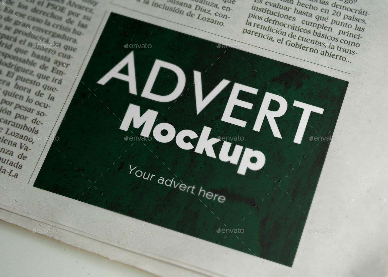 Discover 13 newspaper mockup designs on dribbble. 7 Newspaper Ad Mockups By Galerum Graphicriver