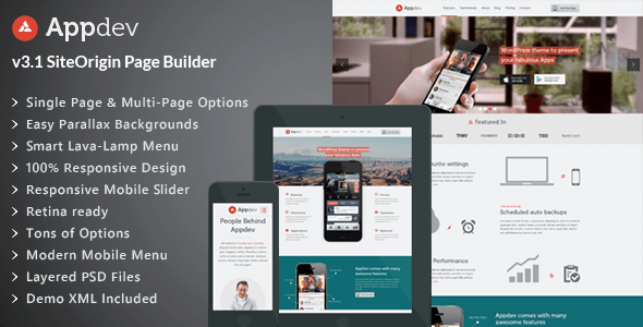 Free and premium plans sales crm sof. Appdev Mobile App Showcase Wordpress Theme By Livemesh Themeforest