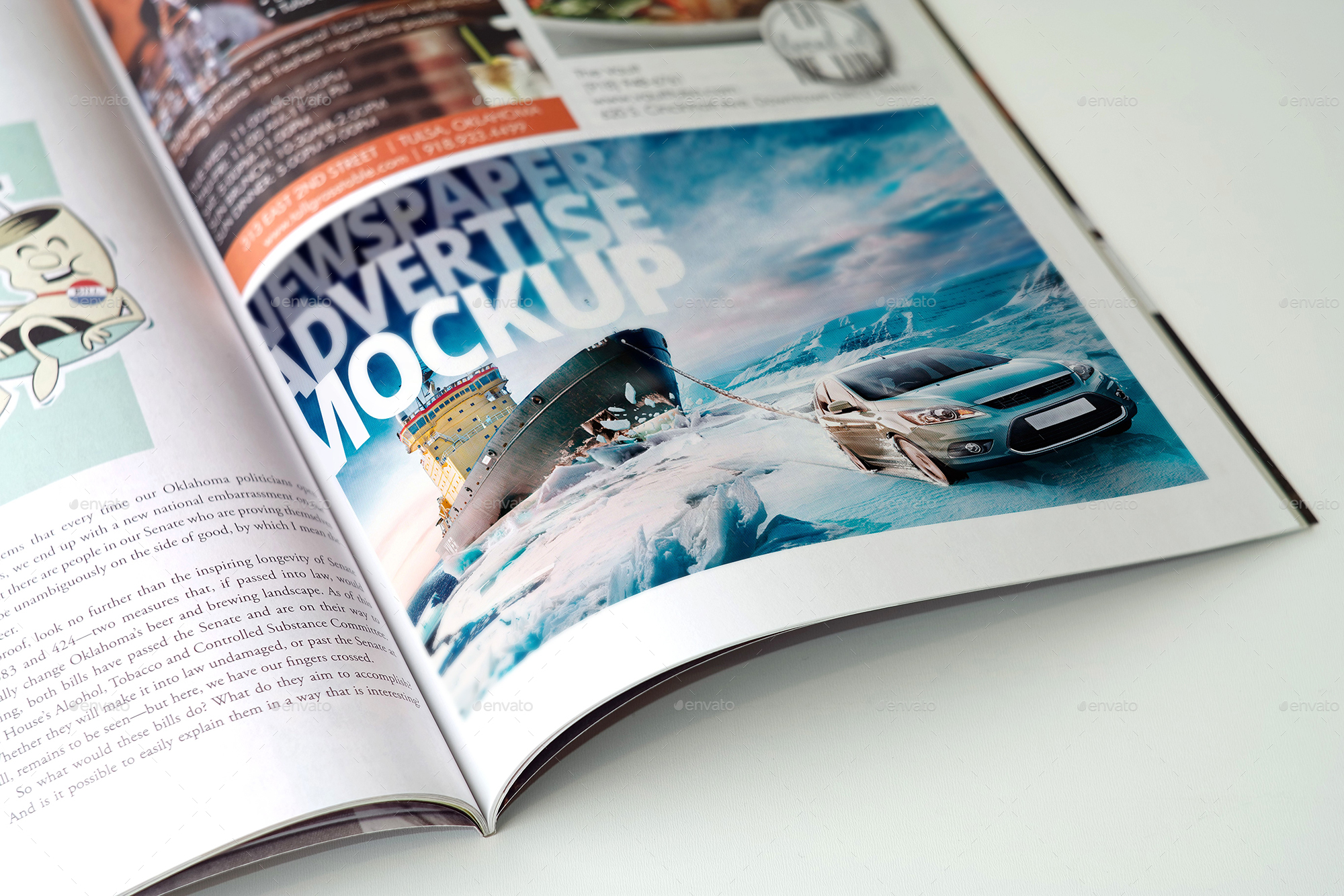 Download this cool freebie psd mockup & showcase inner page or advertising designs in . Magazine Advert Mockups By 2dsight Graphicriver