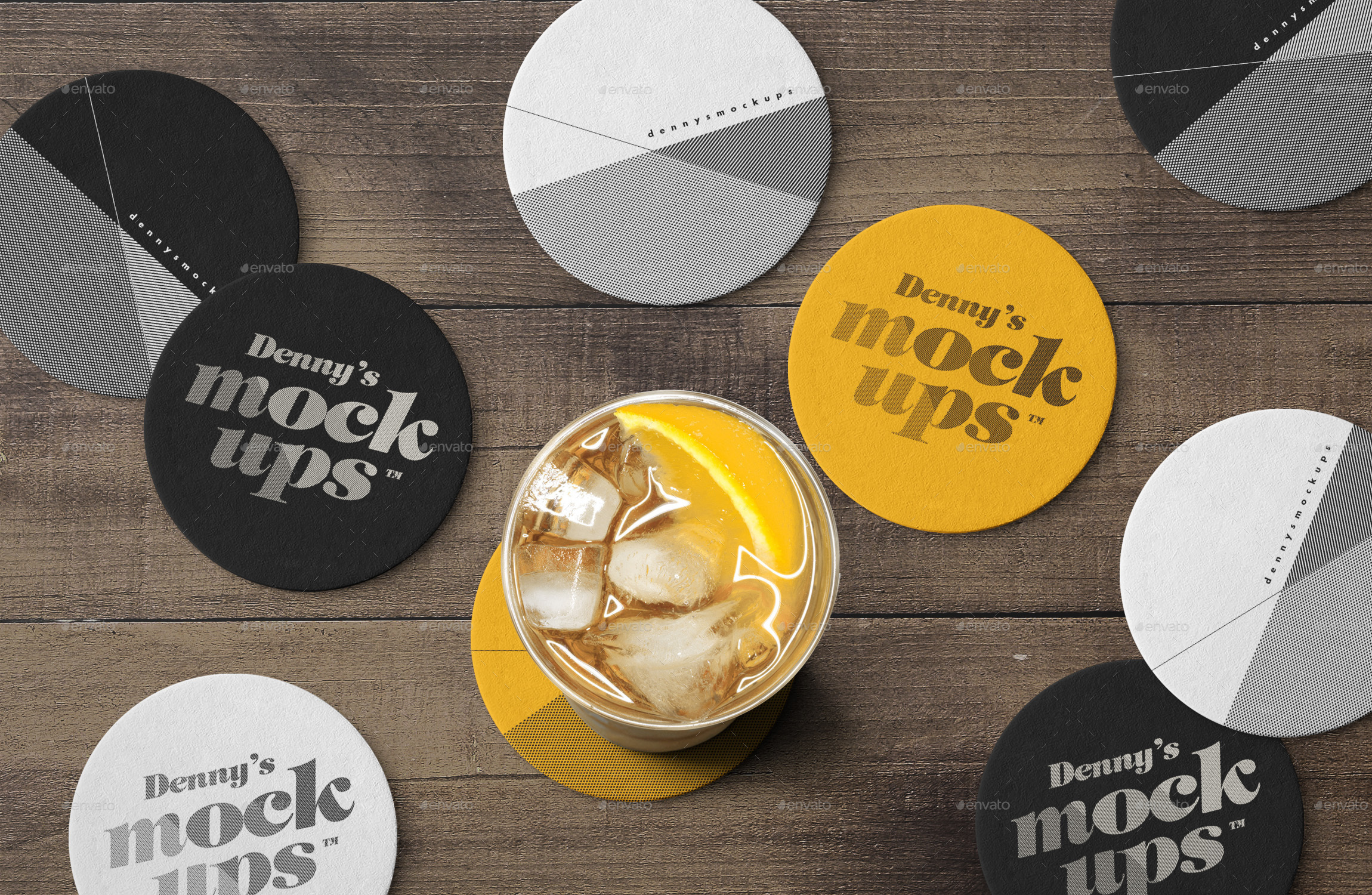Circular Coaster Mockup by dennysmockups GraphicRiver