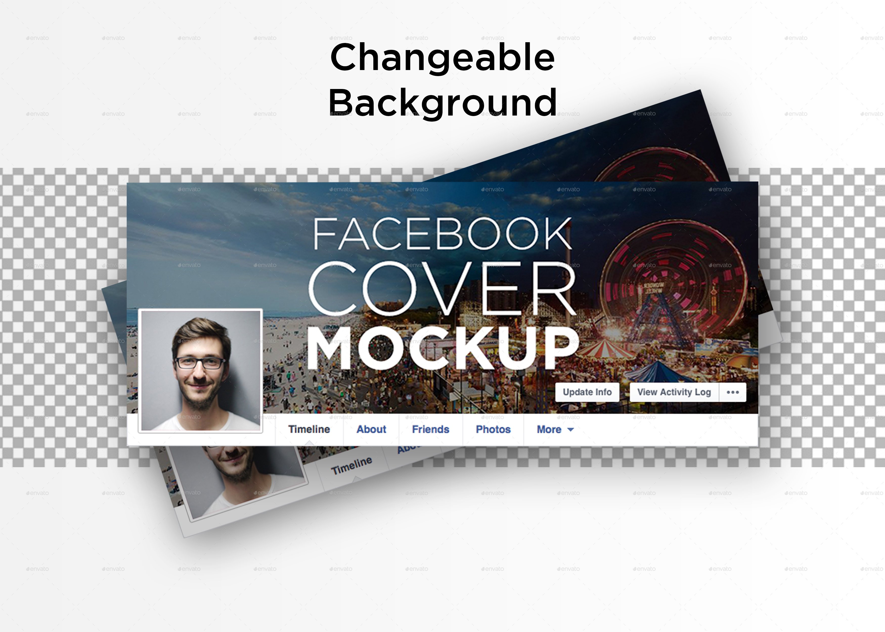 Brochures, magazines, books & banners. Facebook Cover Page Mockup Free Download Mockup