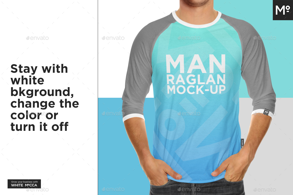 Find & download free graphic resources for jersey mockup. Raglan 3 4 Shirt Mock Up By Mocca2go Graphicriver