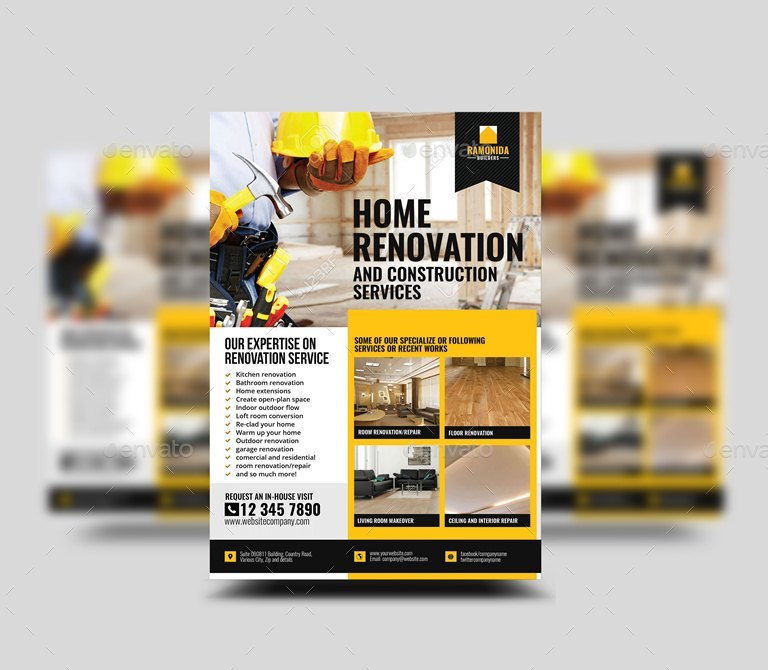 Construction and Building Flyer v2 by Artchery GraphicRiver
