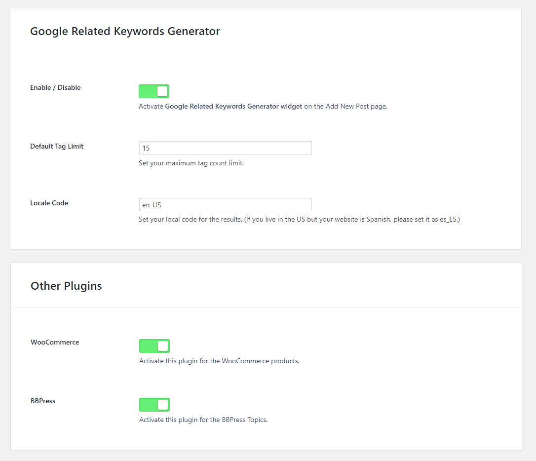 · enter your focus keyword. Google Related Keywords Generator - Wordpress SEO Keyword Planner & Tool by divcoderPlugins