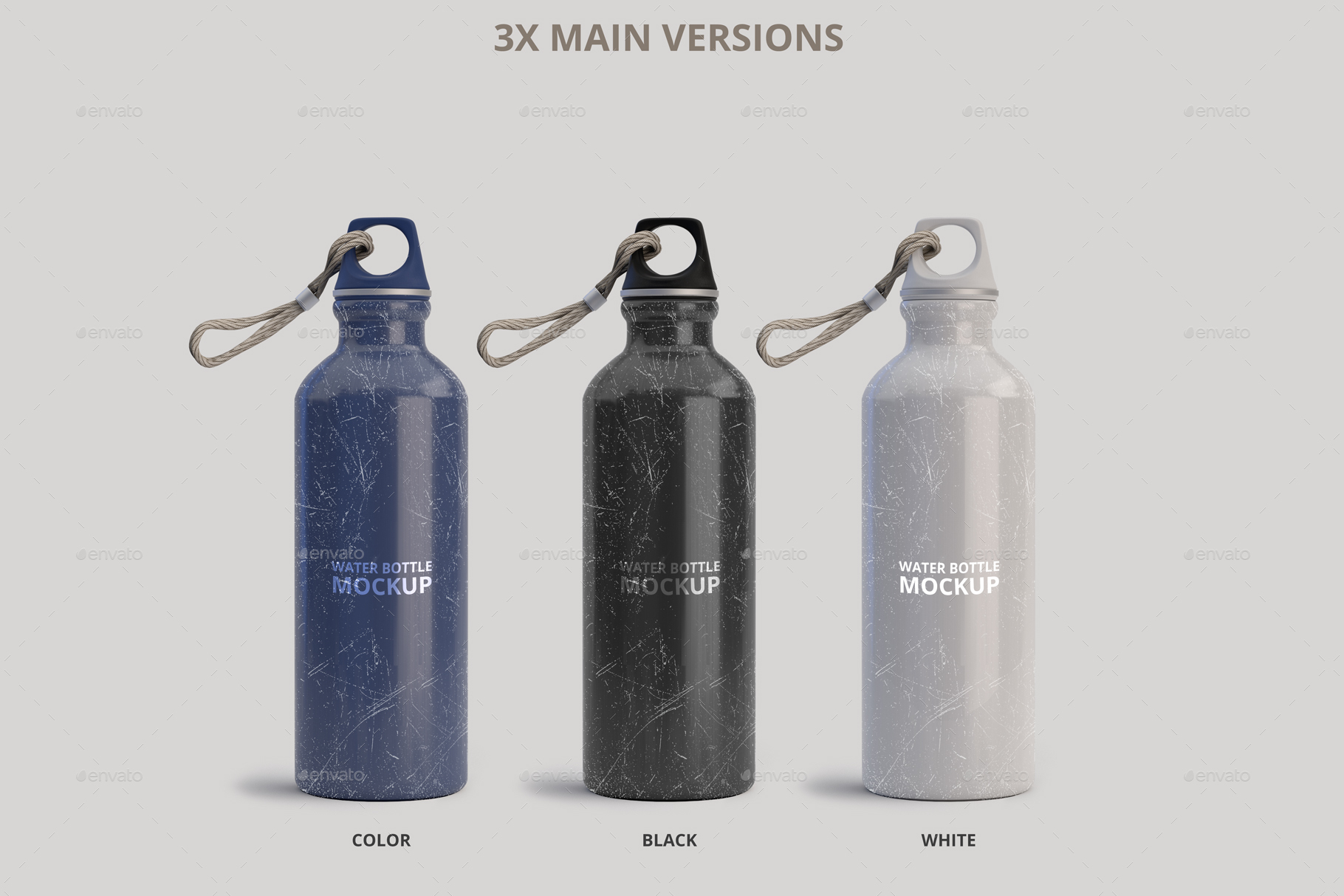 Connect with them on dribbble; Aluminum Water Bottle Mockup By Deltatemplates Graphicriver