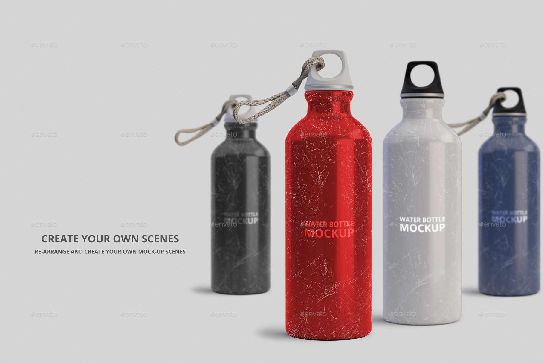 Bottle007 is a 600ml thermos or water bottle. Aluminum Water Bottle Mockup By Deltatemplates Graphicriver