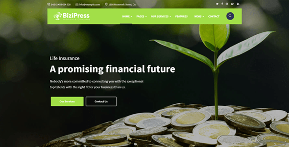 Xtra wordpress theme on themeforest, download here: BiziPress - Finance Insurance Agency WordPress Theme by XpeedStudio