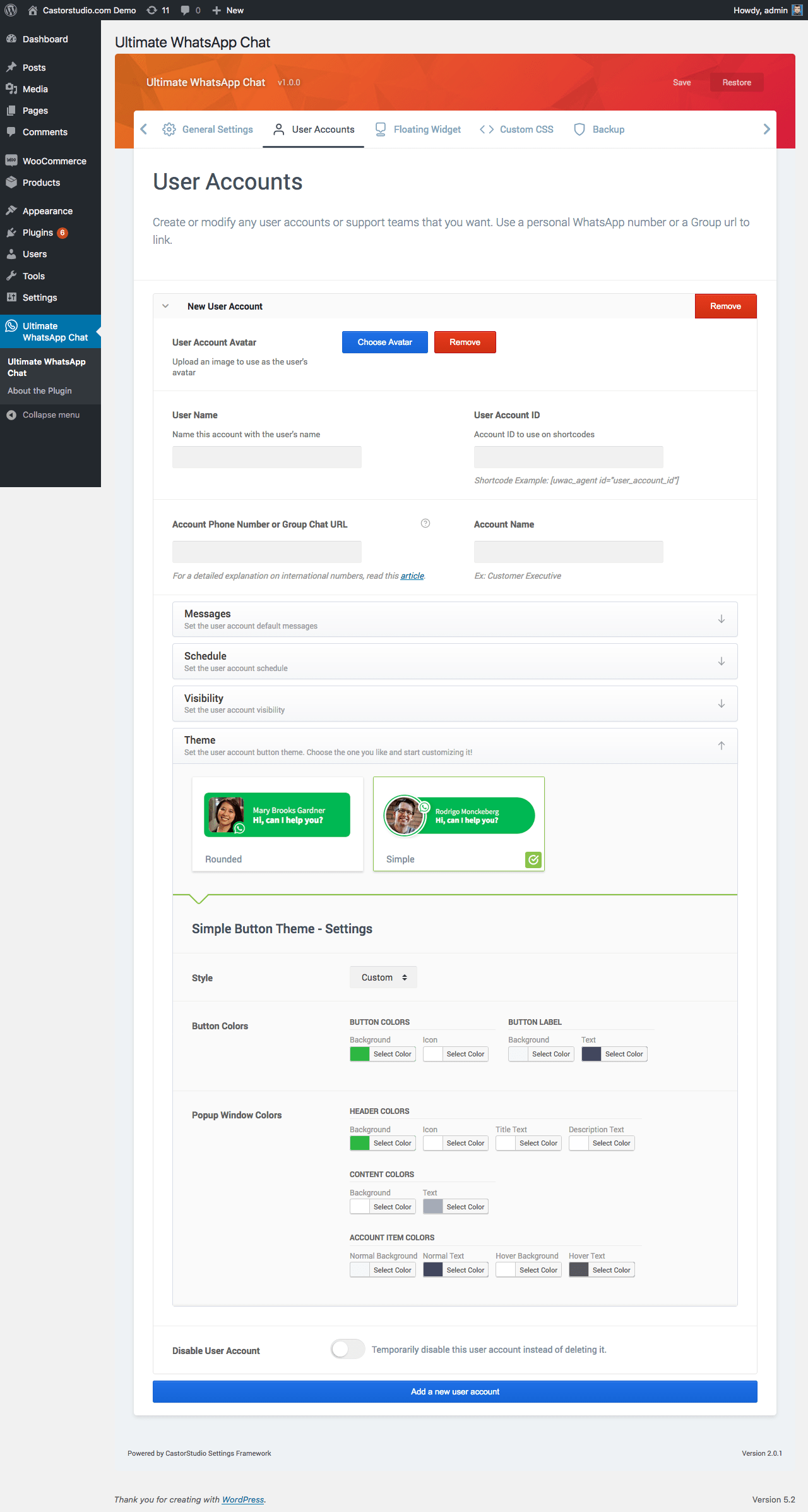 Wp whatsapp is a small yet configurable wordpress plugin that makes it easier to integrate a floating whatsapp chat button into your wordpress site. Ultimate WhatsApp Chat - WordPress WhatsApp Chat Support Plugin by CastorStudio