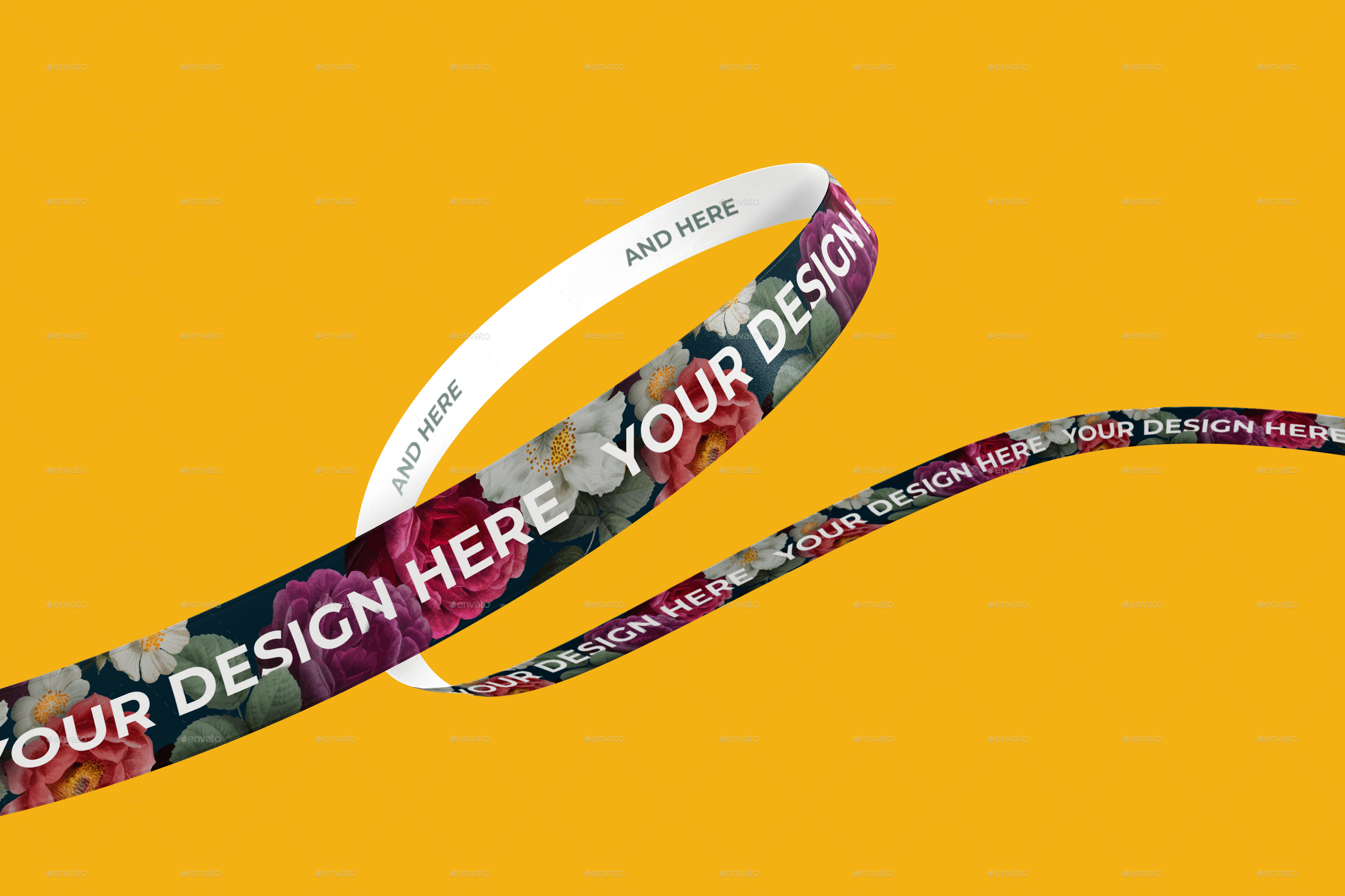 Collection of free and premium ribbon mockup psd for presenting the apparel and pattern designs in a professional way. Ribbon Branding Mockup By Yademidov Graphicriver